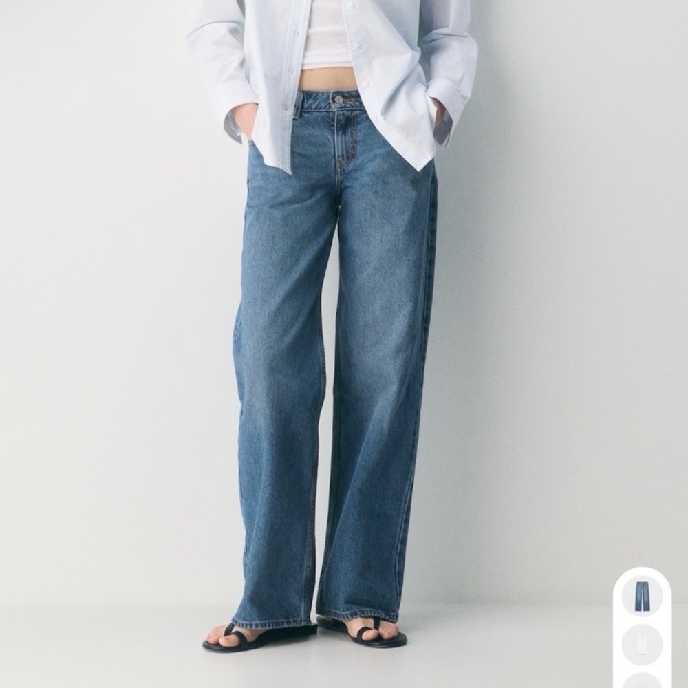 Levi's Medium Blue Wide-Leg Jeans